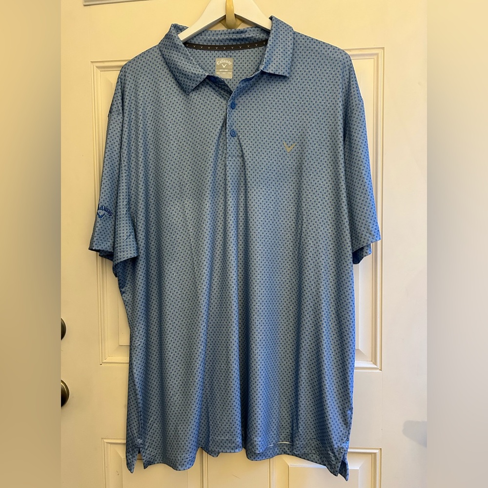 Callaway Men's Blue Geometric Polo Shirt